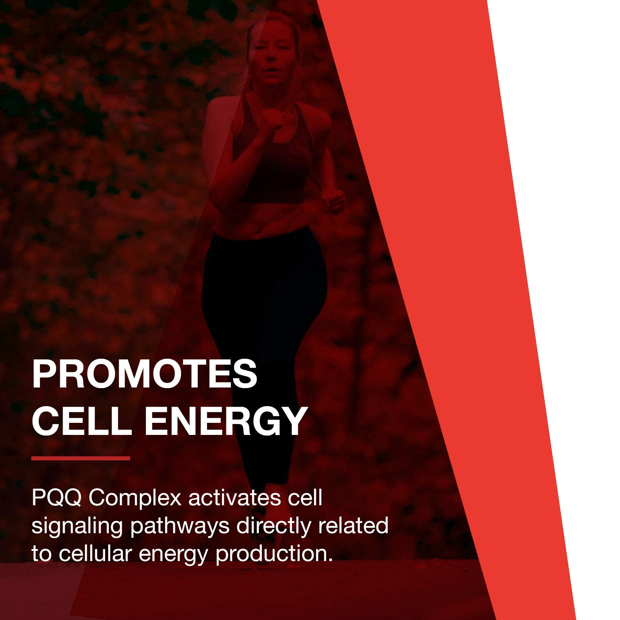 PROTOCOL FOR LIFE BALANCE PQQ Complex packaging highlights natural ingredients and GMP standards.