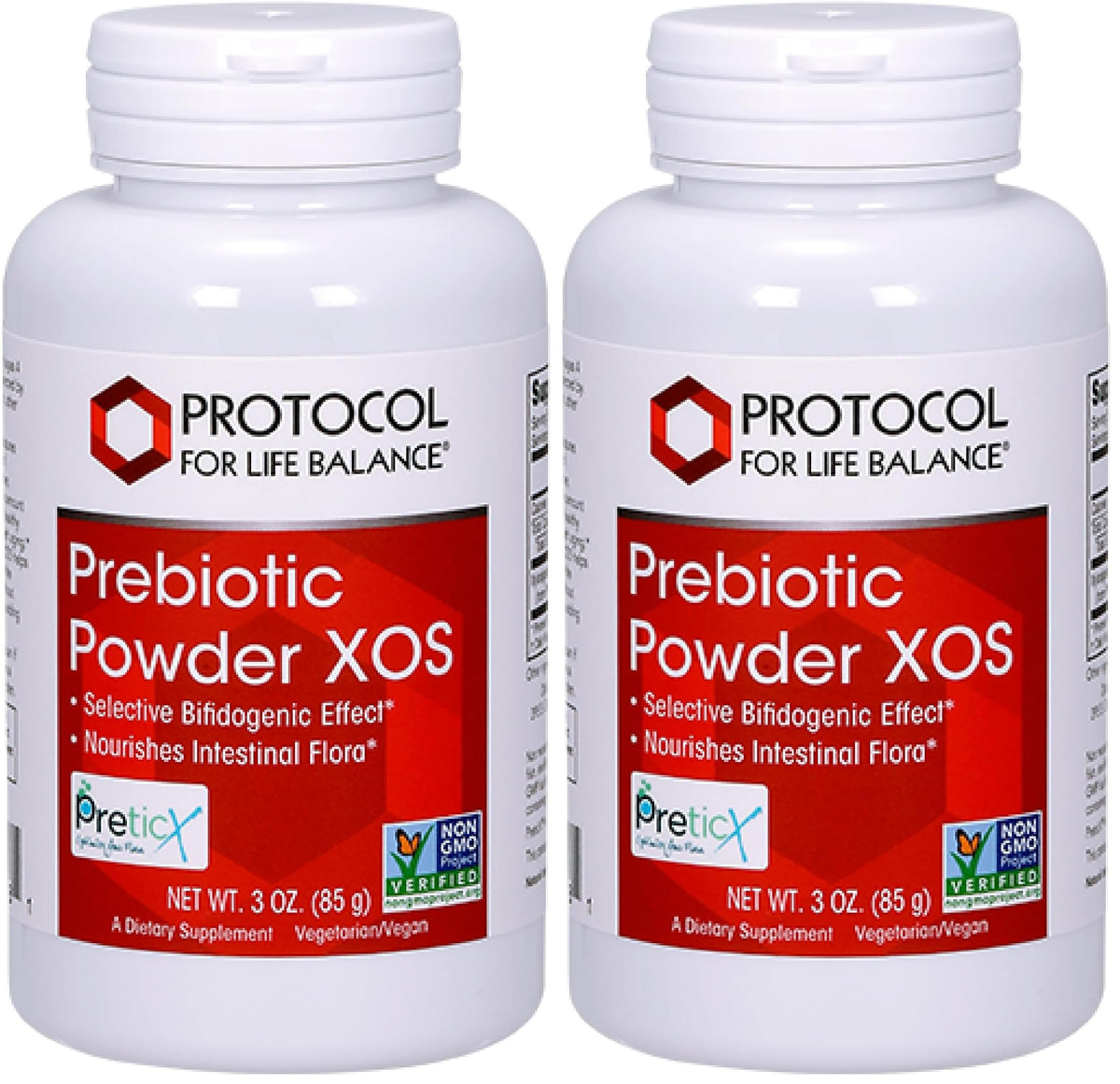 Protocol for Life Balance Prebiotic Powder XOS bottle promotes daily gut support.