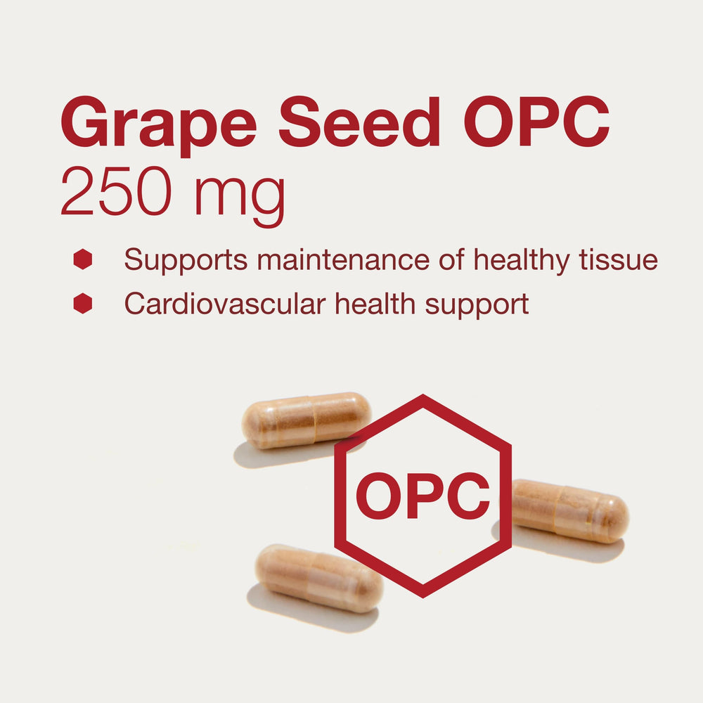 Protocol For Life Balance grape seed ingredients: rutin and amla extract enrich the formula.