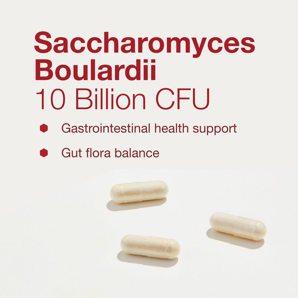 Front packaging highlighting vegan and non-GMO formulation of the probiotic.