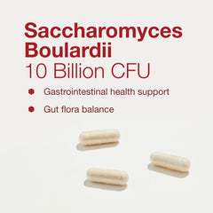 Front packaging highlighting vegan and non-GMO formulation of the probiotic.