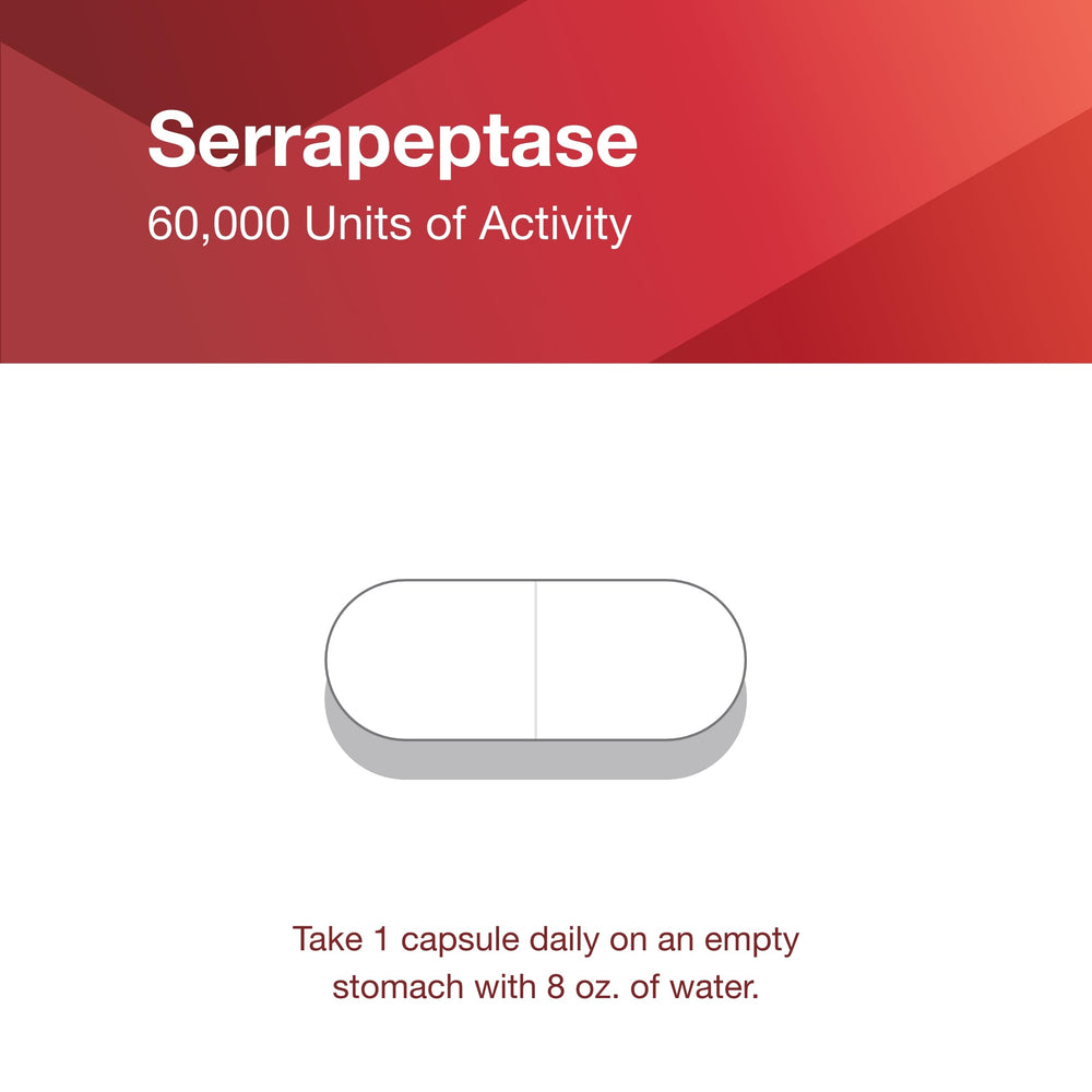 Protocol for Life Balance Serrapeptase packaging box features complete branding.