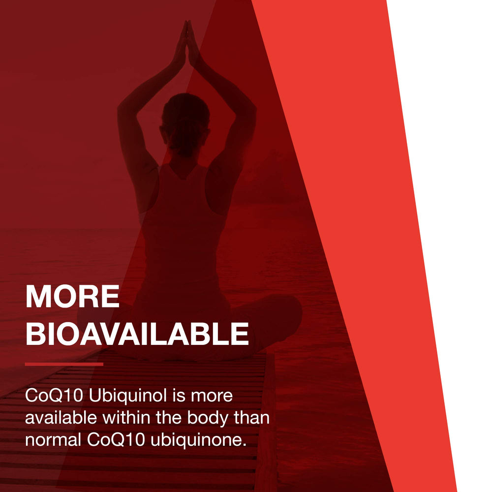 Protocol For Life Balance ubiquinol softgels close-up showcasing easy-to-swallow capsules