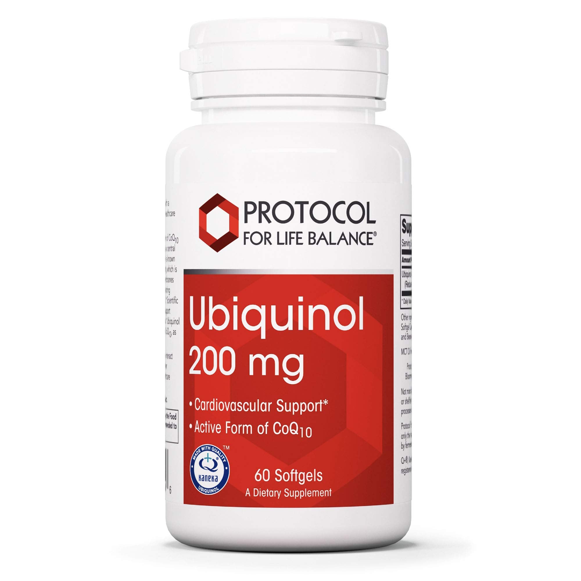 Protocol For Life Balance ubiquinol bottle with softgels supporting cardiovascular health