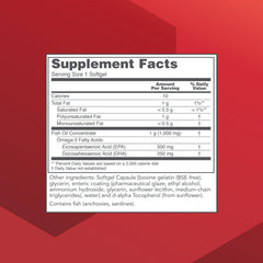 PROTOCOL FOR LIFE BALANCE Ultra Omega-3 label close-up highlighting purity and dosage.