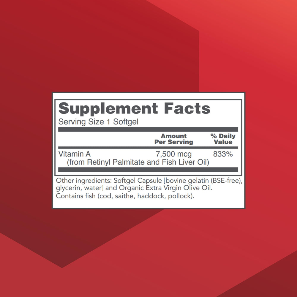 PROTOCOL FOR LIFE BALANCE Vitamin A softgels close-up and easy swallowing