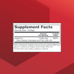 PROTOCOL FOR LIFE BALANCE Vitamin A softgels close-up and easy swallowing