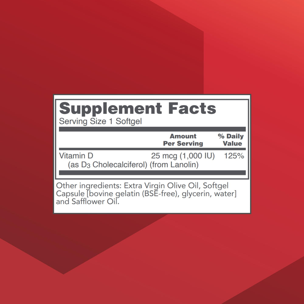 PROTOCOL FOR LIFE BALANCE Vitamin D3 softgels closeup aiding immune health and calcium balance