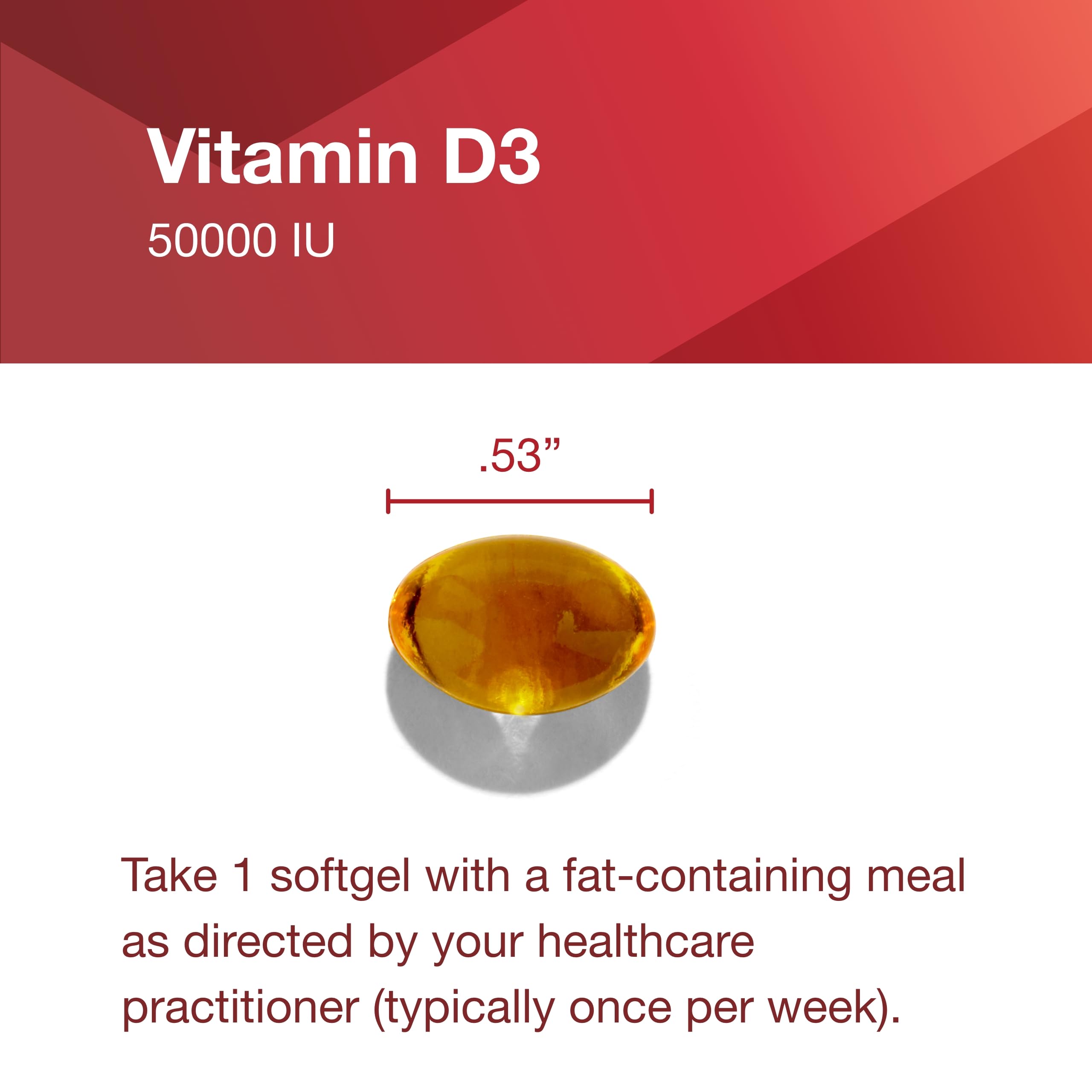 PROTOCOL FOR LIFE BALANCE Vitamin D3 50000 IU in clinical setting supports practitioner recommendations.