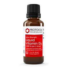 PROTOCOL FOR LIFE BALANCE Vitamin D3 bottle on shelf suggesting daily bone support