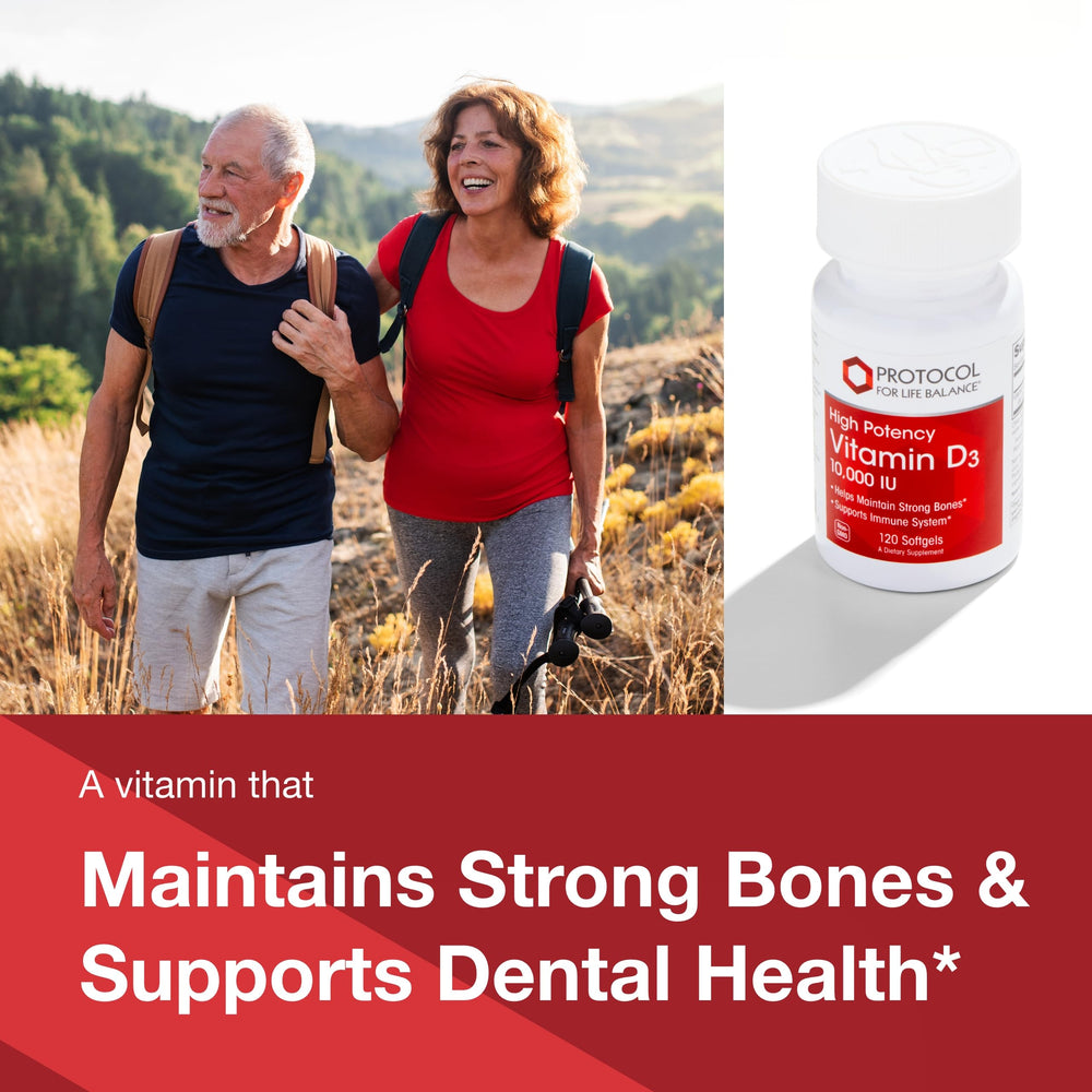 Close view of PROTOCOL FOR LIFE BALANCE Vitamin D3 capsules.