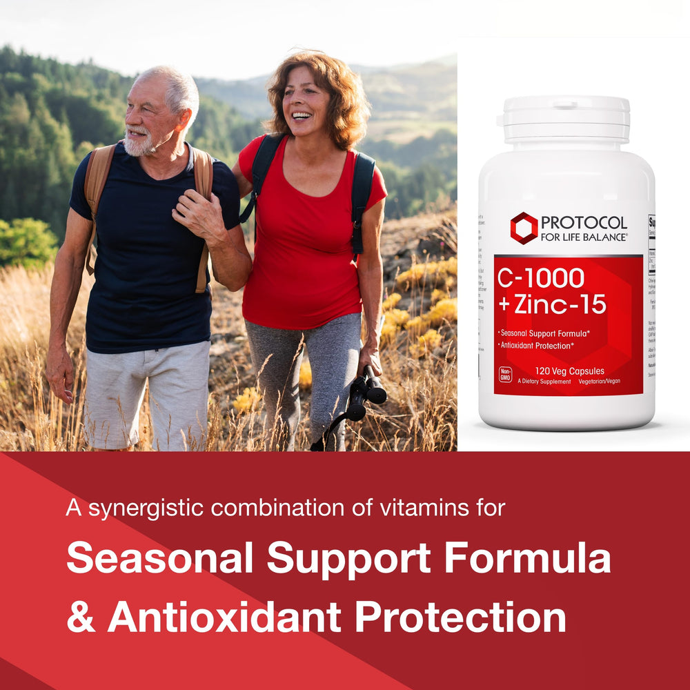 PROTOCOL FOR LIFE BALANCE label showing zinc bisglycinate Albion on the bottle.