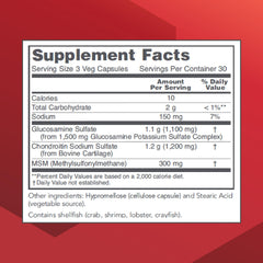 Capsules of Protocol Glucosamine Chondroitin MSM ready for daily use.