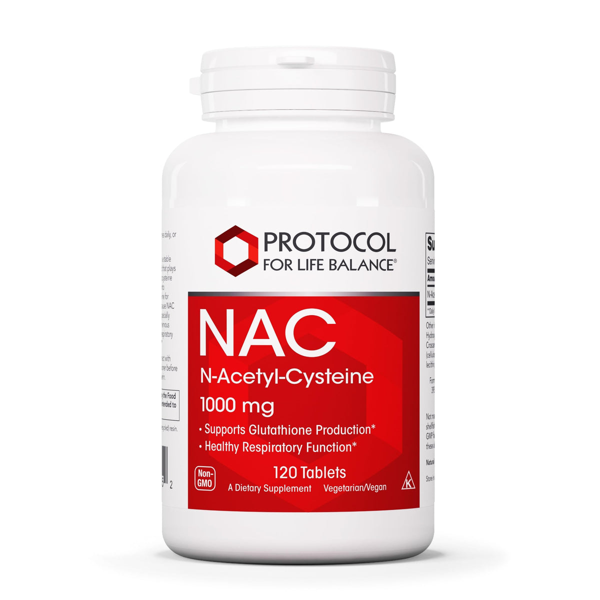 Protocol For Life Balance NAC 1000mg bottle with capsules supporting glutathione production