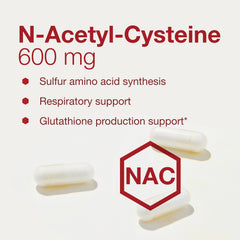 NAC bottle showing dosage information for easy planning