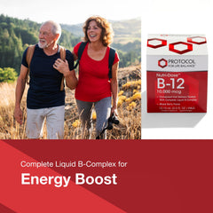 Protocol For Life Balance Nutri-Dose B-12 dosage vials arranged for convenient use.