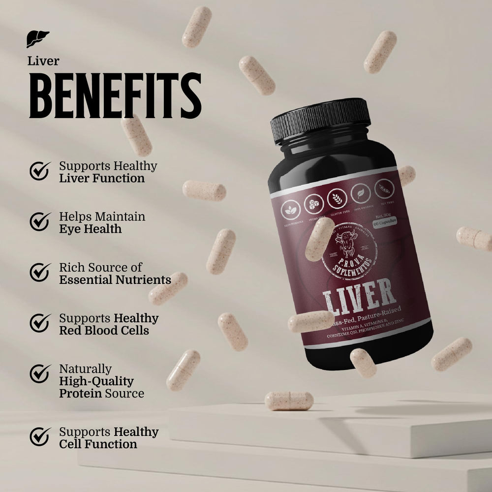 Freeze-dried nutrients from PROVA with CoQ10 and vitamins on display.