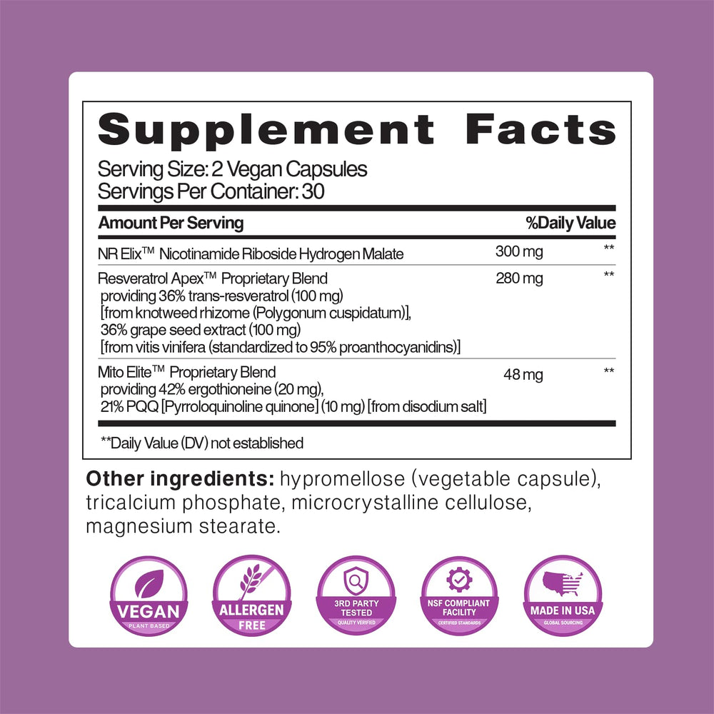 Provilio clean ingredients label communicates non-GMO purity and allergen-free formulation.