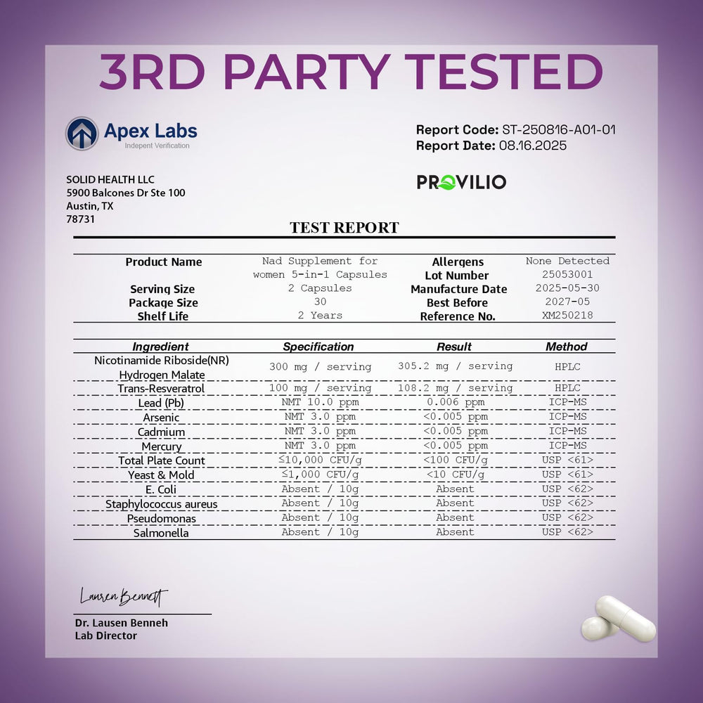 Provilio COA request option emphasizes transparency and third-party verification.
