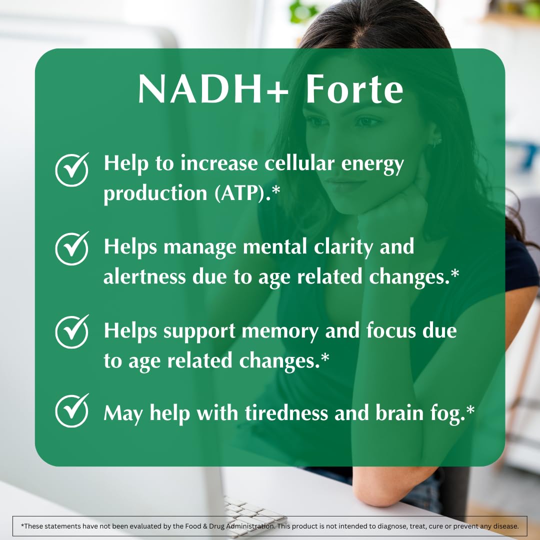 Provita NADH+ Forte label indicating clean, high-purity ingredients
