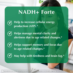 Provita NADH+ Forte label indicating clean, high-purity ingredients