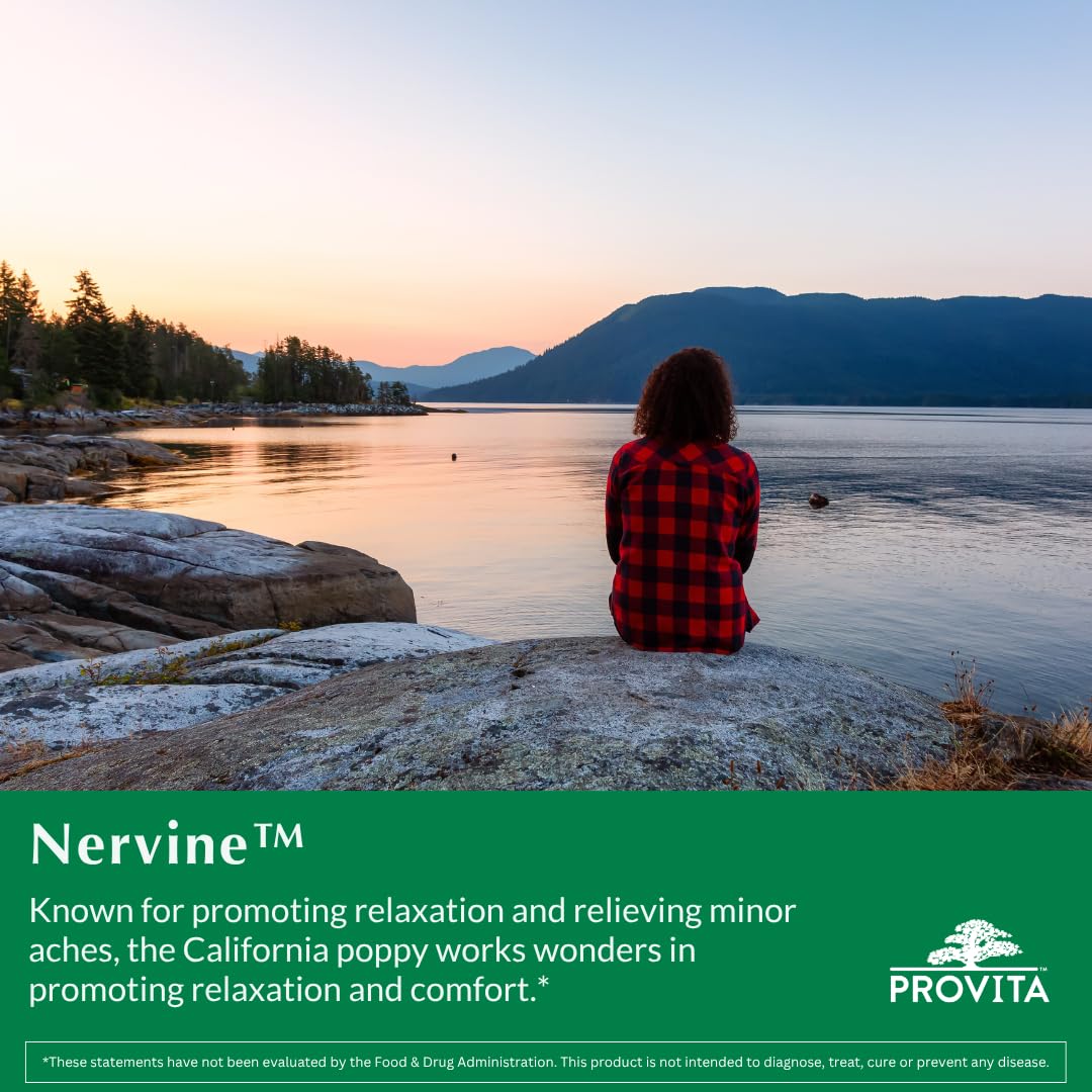 PROVITA Nervine label closeup, highlighting clean vegan formula