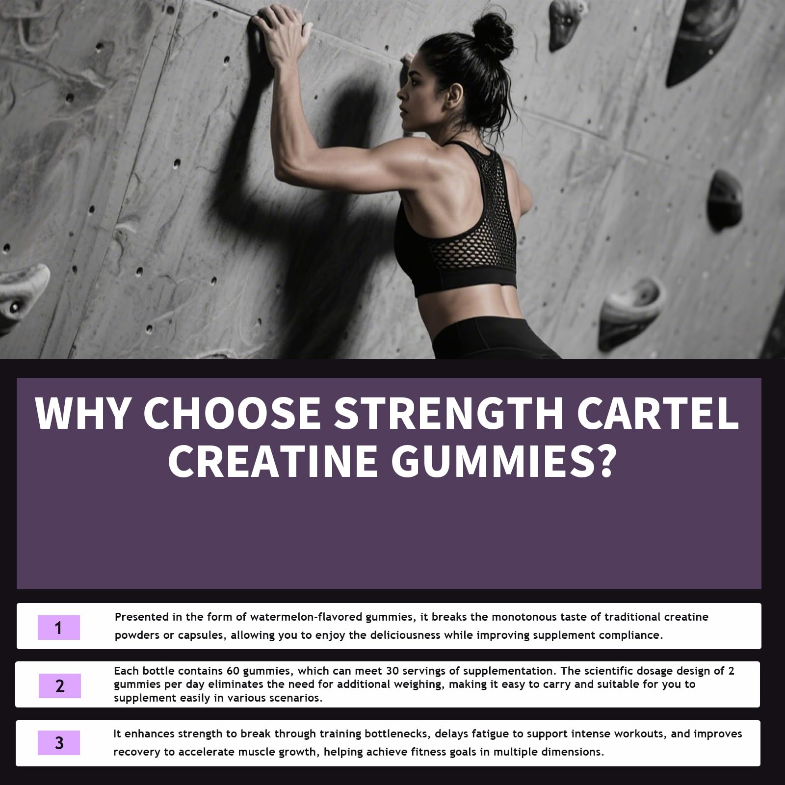 Texture close-up reveals chewy gummies ideal for quick boosts.