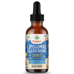 Prunucis 2000MG liposomal glutathione bottle viewed from the front for daily wellness.
