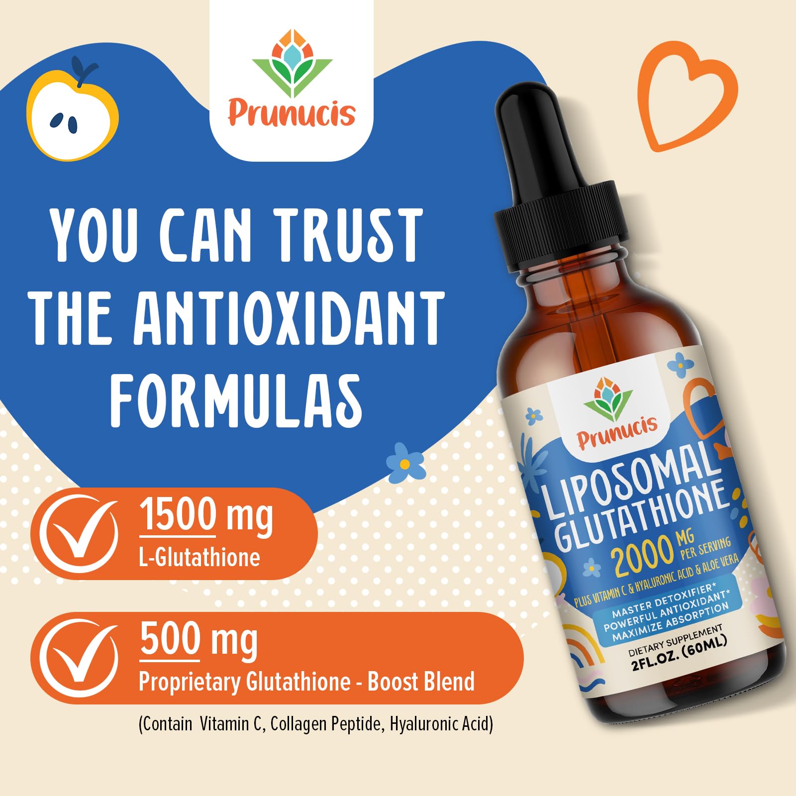Prunucis liposomal glutathione closeup reveals glossy liquid and precise dropper action