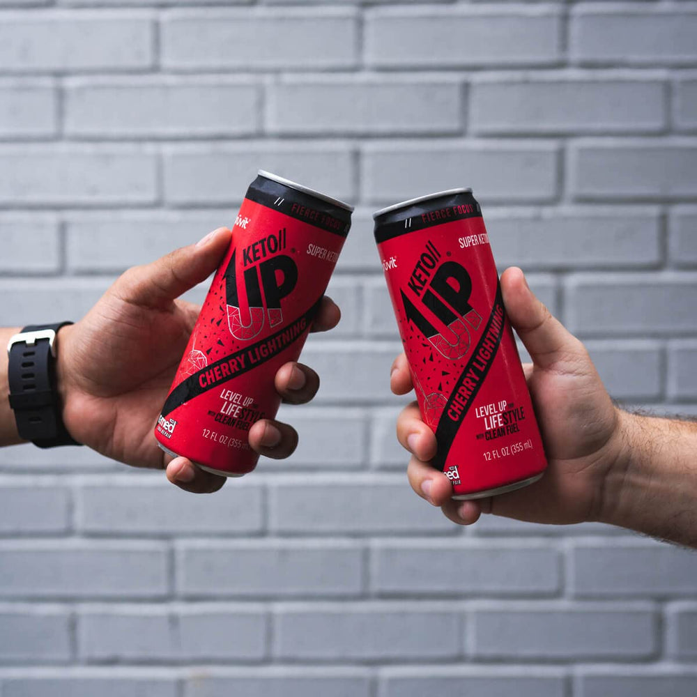 PRÜVIT Cherry Lightning Keto UP 12-pack ready for keto-friendly energy