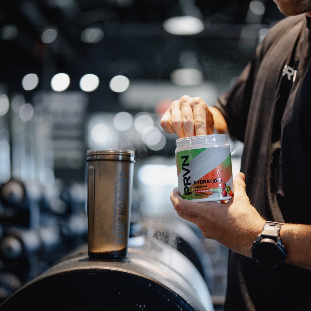 PRVN Hydration+ prepared drink in glass illustrates convenient on-the-go hydration.