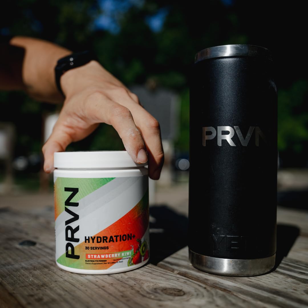 PRVN Hydration+ serving scoop ready for accurate daily electrolyte supplementation.