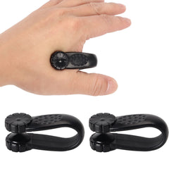 Pssopp massage rings front view in black offering portable stress relief on the go.