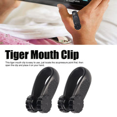 Pssopp rings side view in black for discreet hand strengthening sessions.