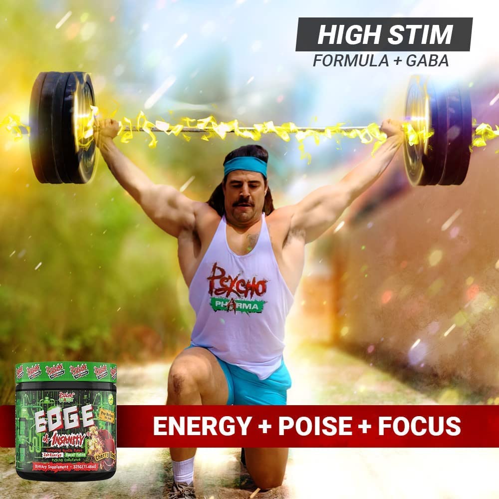 During a high-intensity set, energy supports longer focused reps with Edge of Insanity