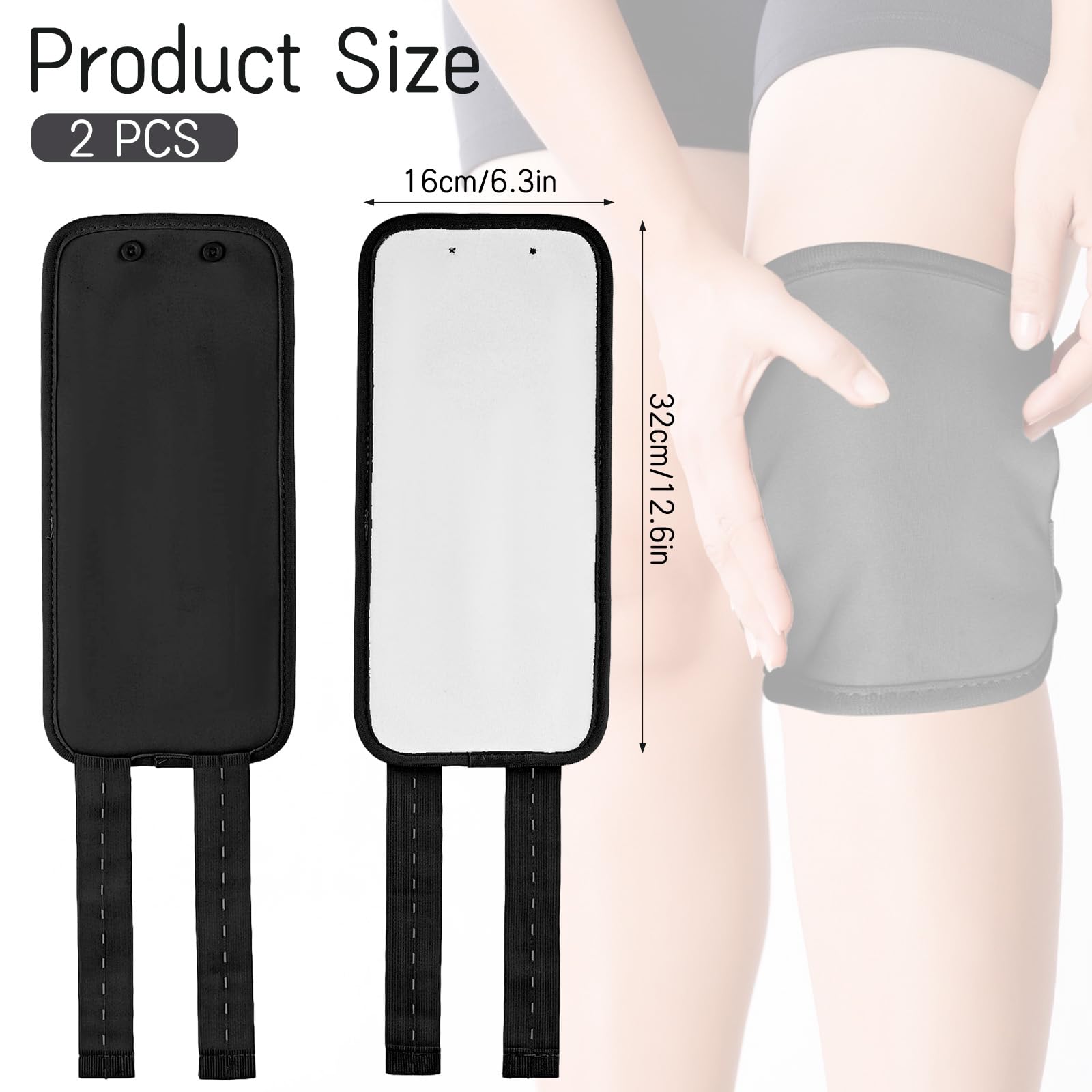 Ptwola castor oil pack with adjustable strap for arm use and snug fit.