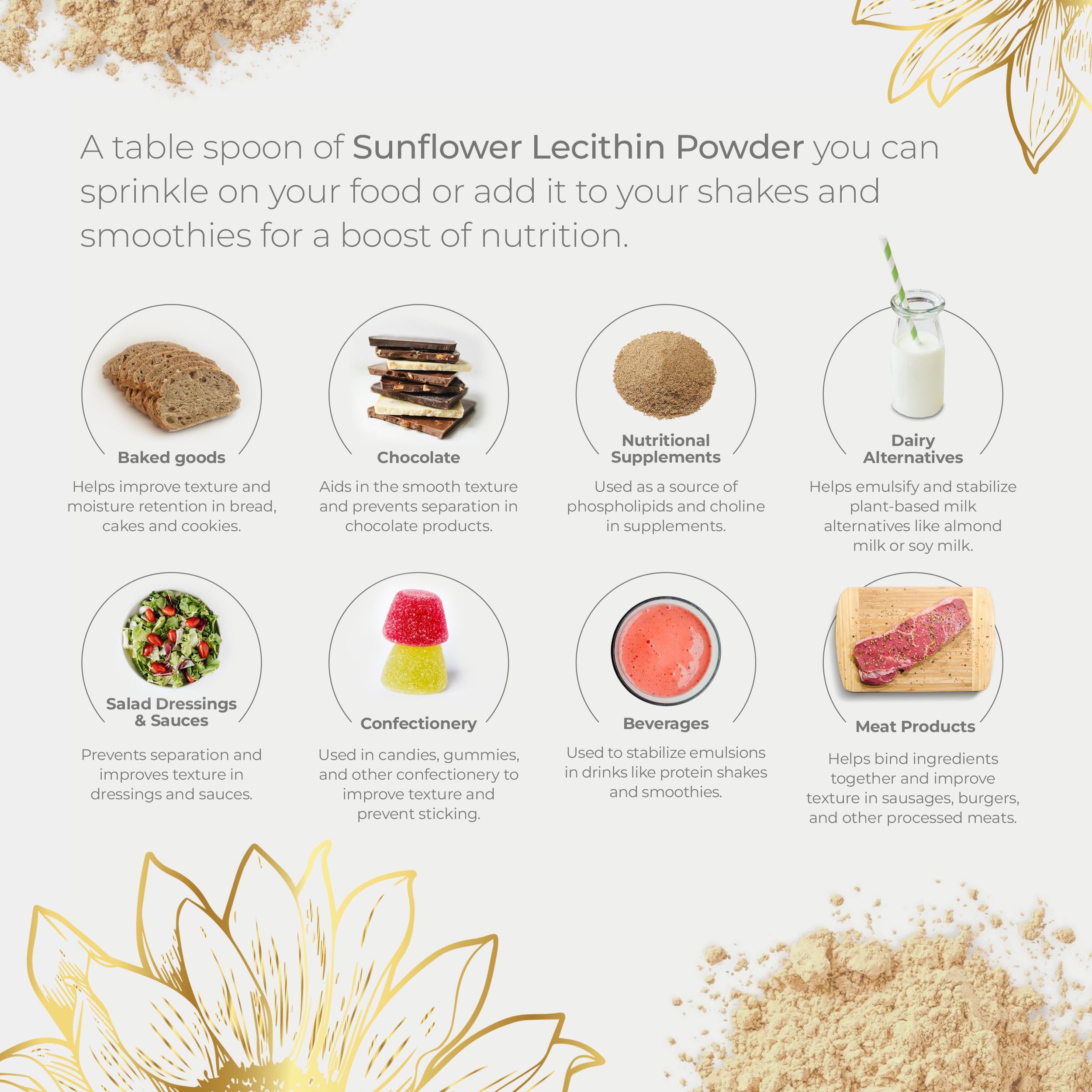 Puagri lecithin powder used in coffee for a creamy, emulsified sip.