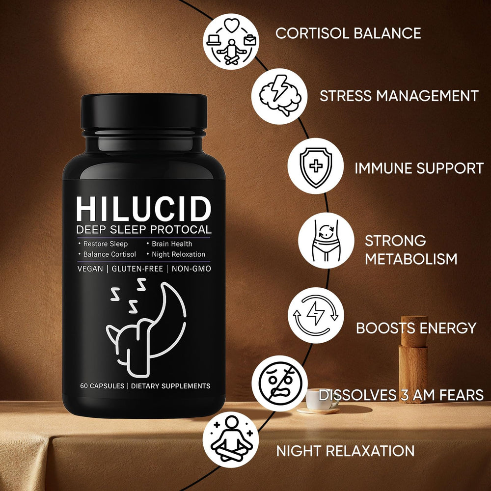 Pucges Hilucid with Ashwagandha and L-Theanine for a calm evening routine