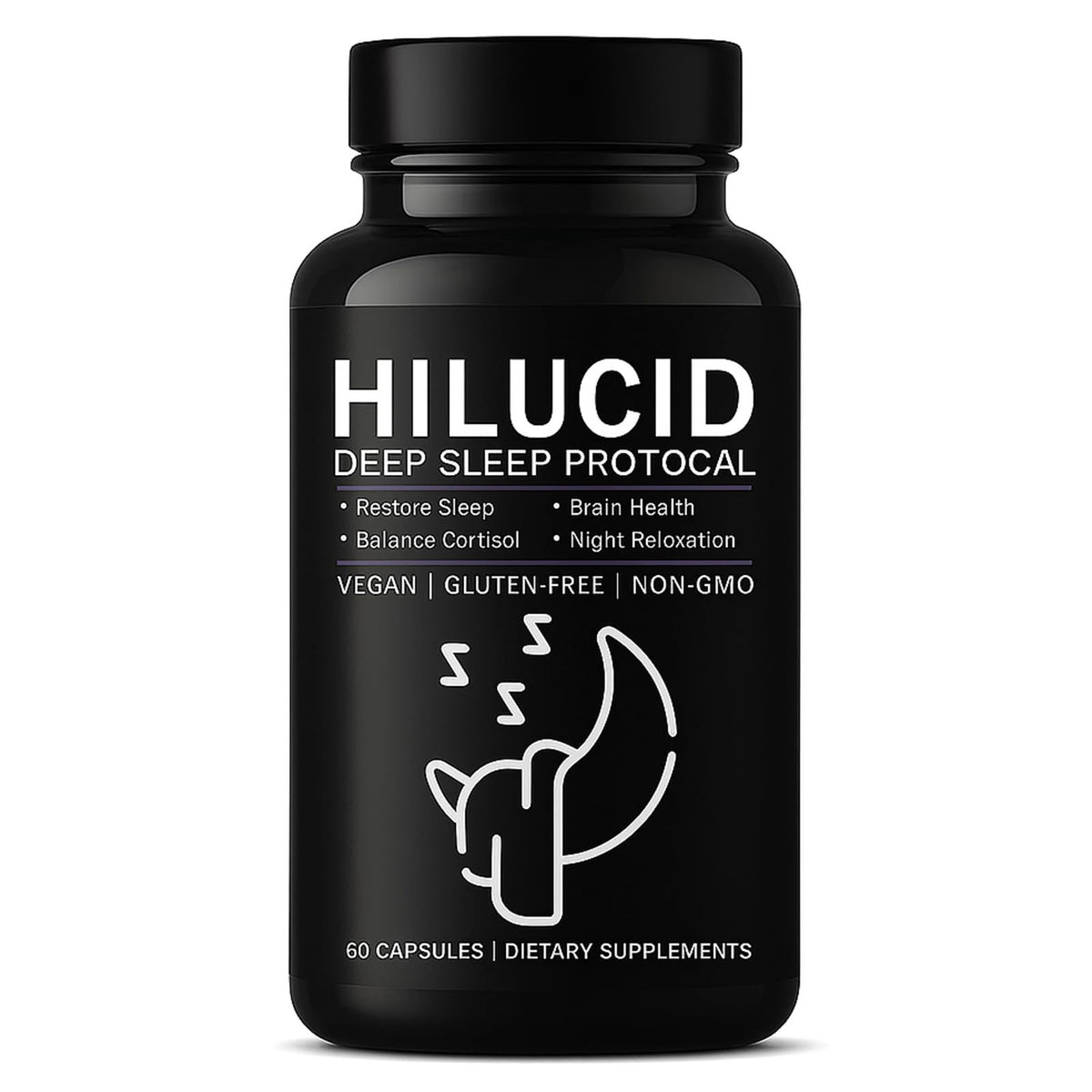 Pucges Hilucid deep sleep bottle ready for nightly relaxation and cortisol balance