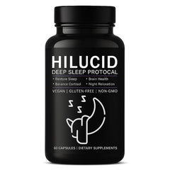 Pucges Hilucid deep sleep bottle ready for nightly relaxation and cortisol balance