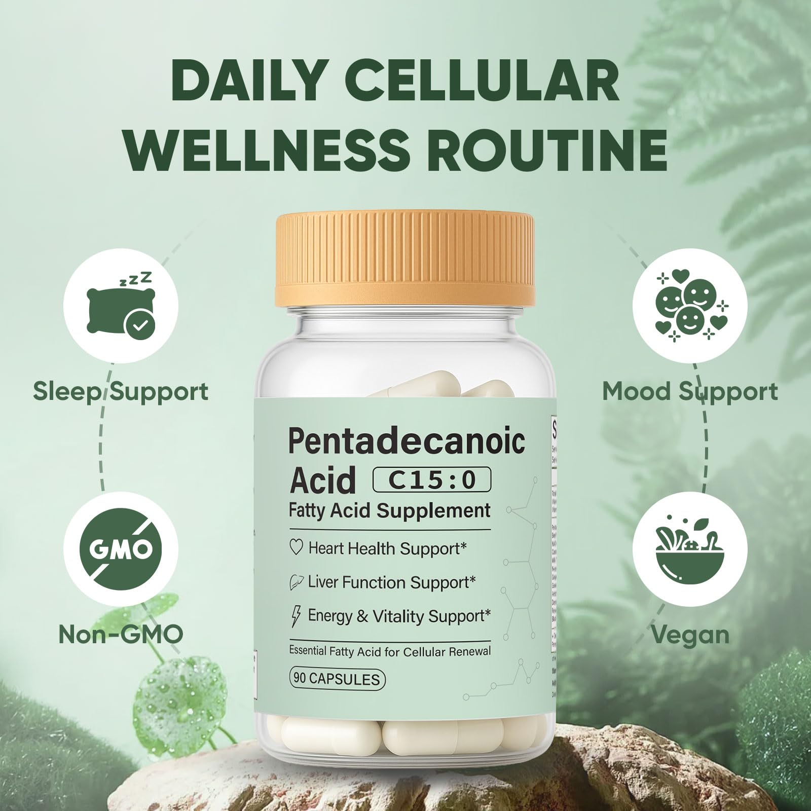 C15:0 ingredient panel suggesting gut and liver health support