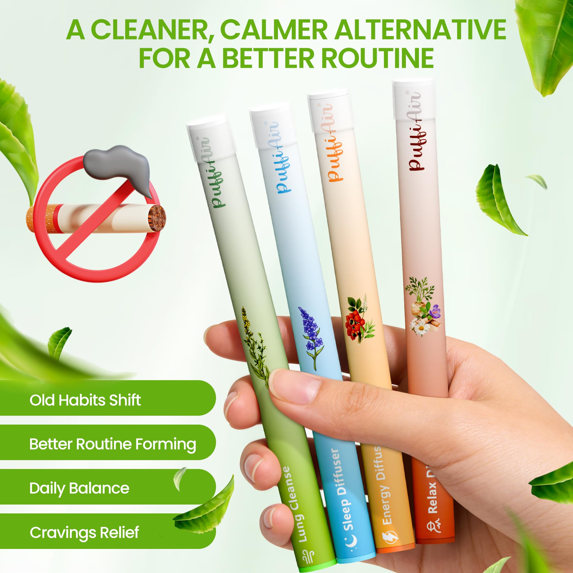 PUFFIAIR harmony set displayed on a clean desk for cohesive mood shifts.