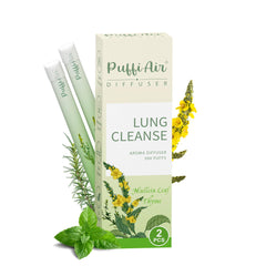 PUFFIAIR herbal diffuser pen with mullein, thyme, and mint for breathing support