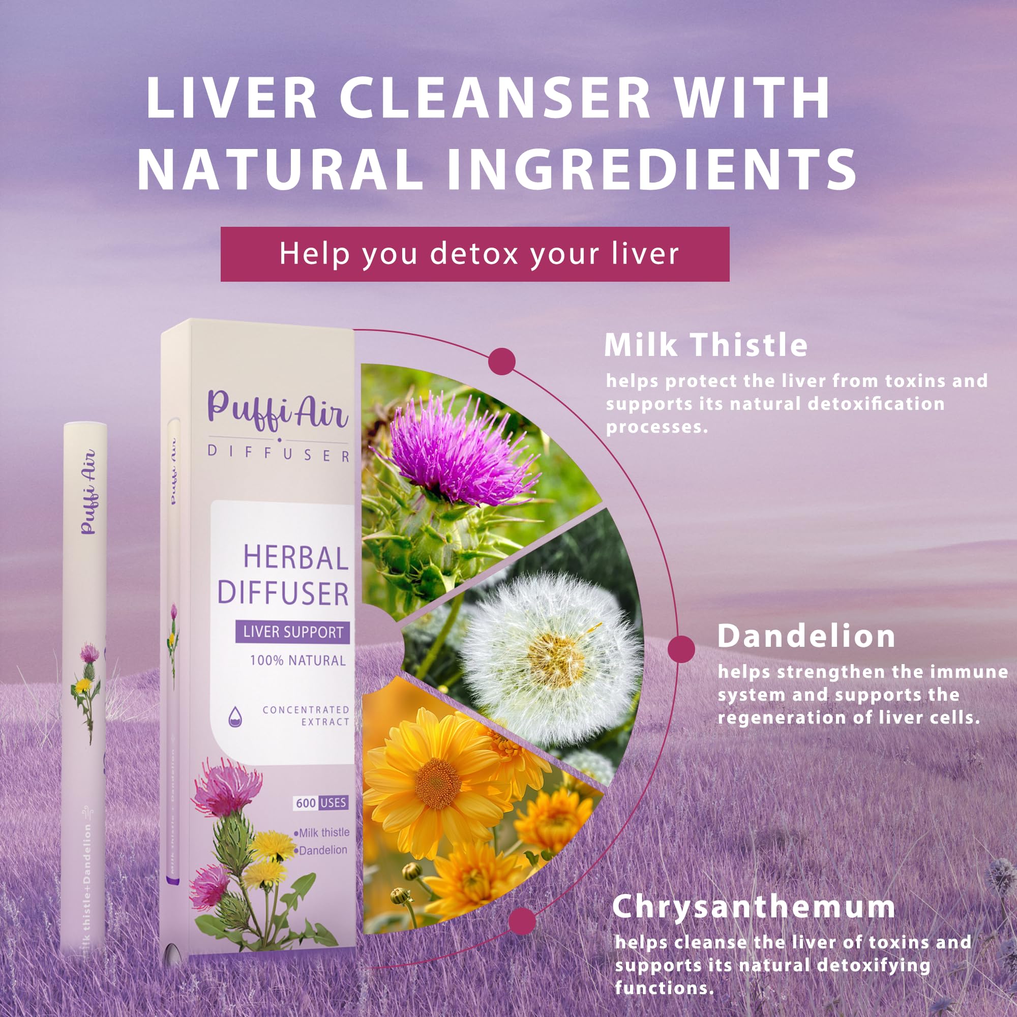 PUFFIAIR Inner Balance Duo green purple diffuser lineup showcasing color variants for daily routines