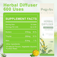 PUFFIAIR Inner Balance Duo green purple diffuser pen closeup with smooth texture
