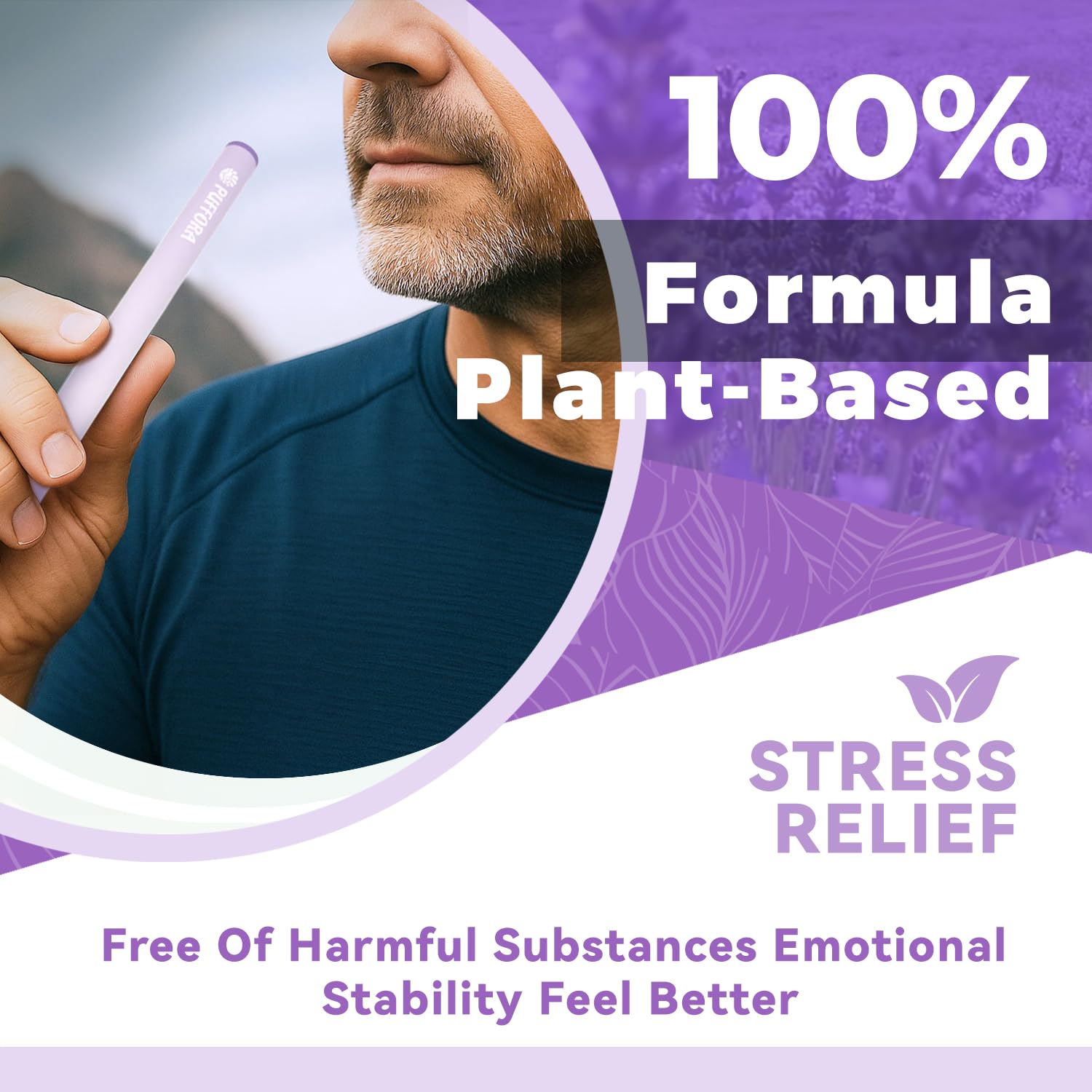Puffora diffuser pen releasing a gentle mist for relaxation.