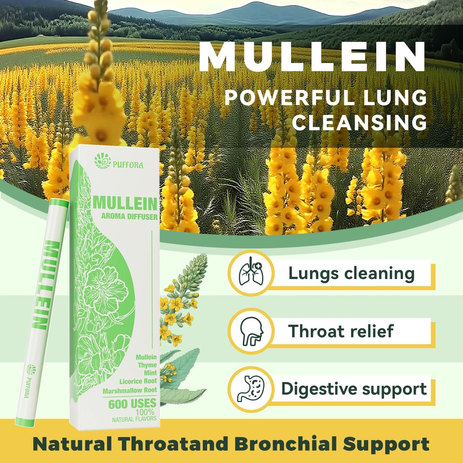 Puffora diffuser pen licorice root focus for soothing air freshness