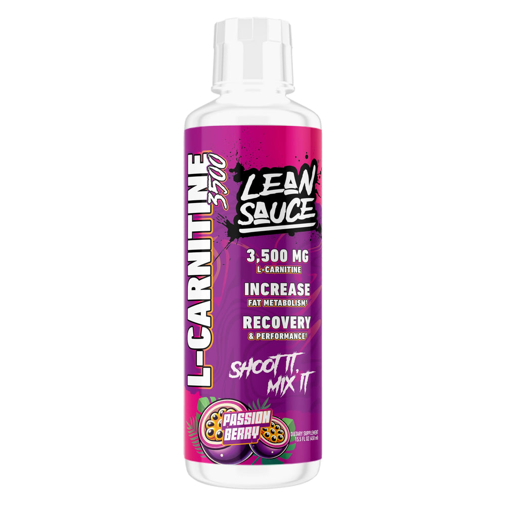 Pump Sauce Lean Sauce L-Carnitine bottle in Passion Berry flavor, ready for daily energy support.