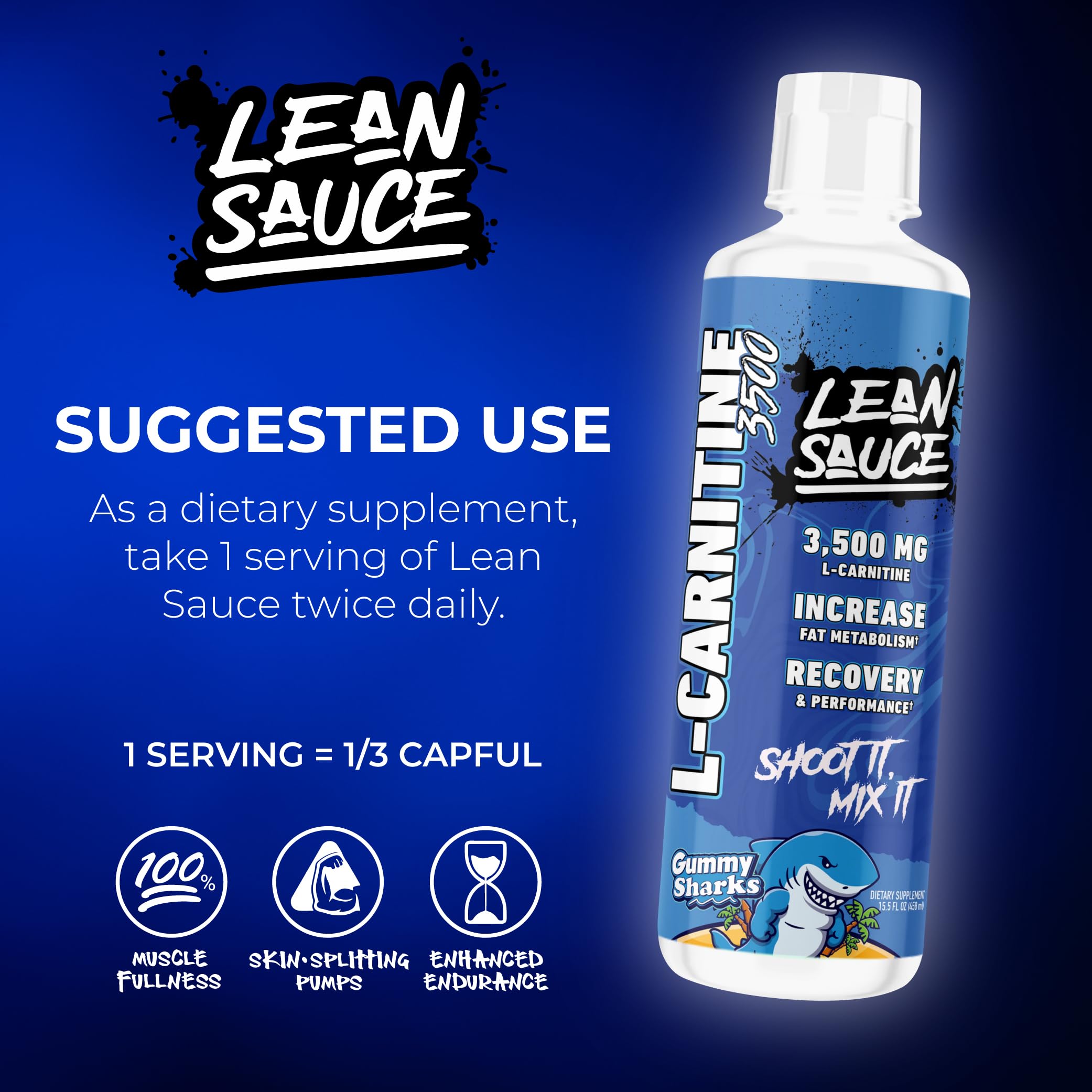 Pump Sauce Lean Sauce gummy shark flavor close-up showing taste appeal