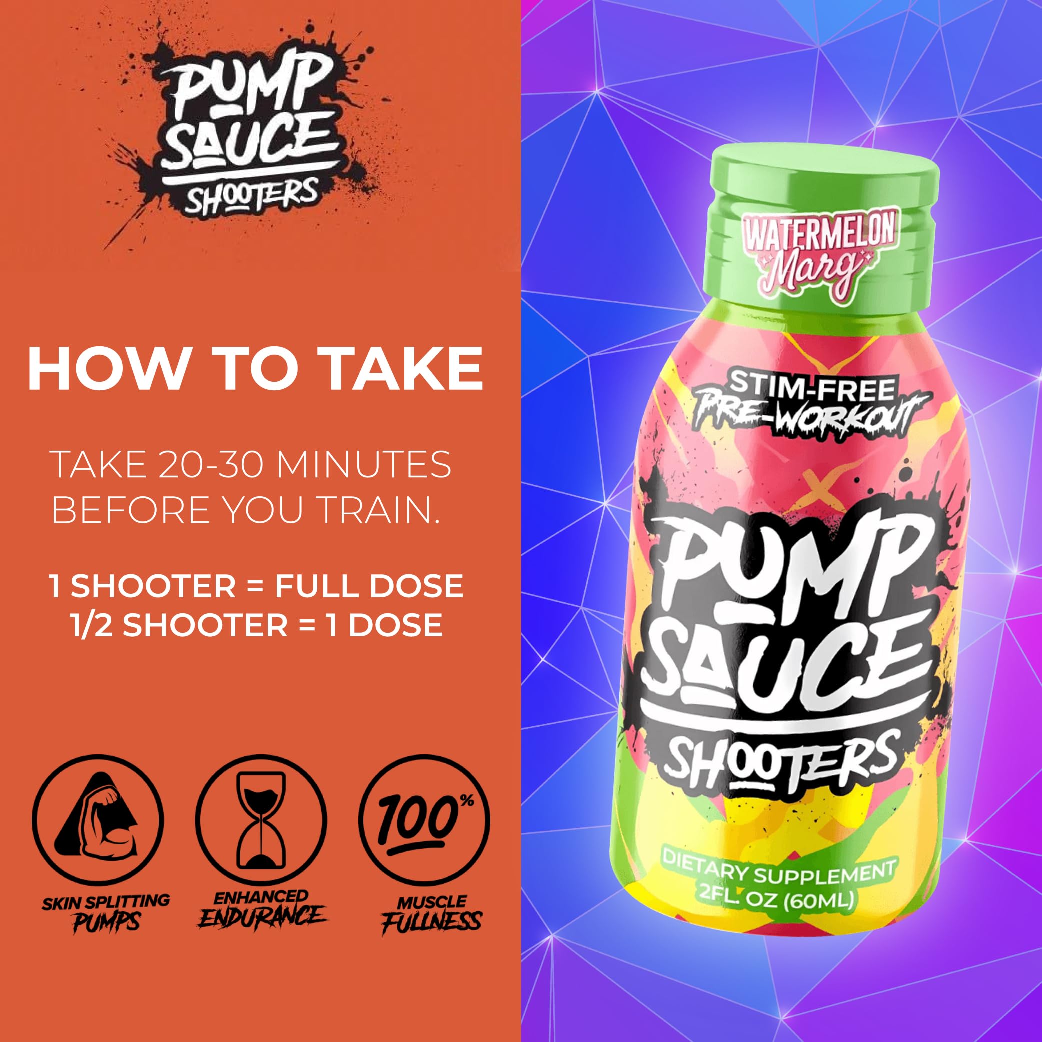 Pump Sauce Shooters Watermelon Margarita in a gym bag for travel-friendly pre-workout use.